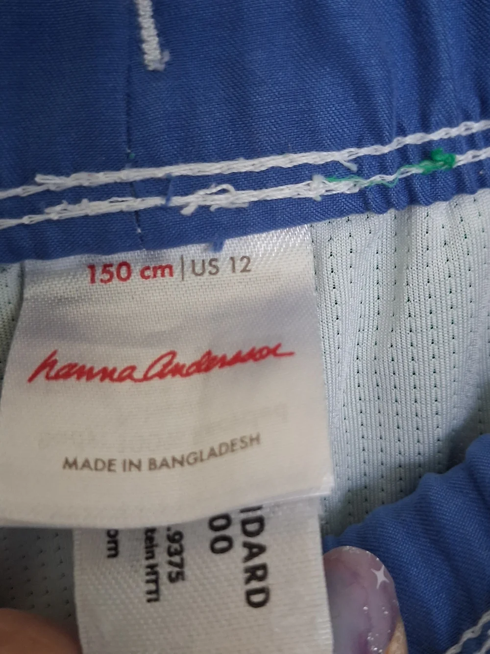 Hanna Andersson Boys Colorblock Swim Trunks Sz